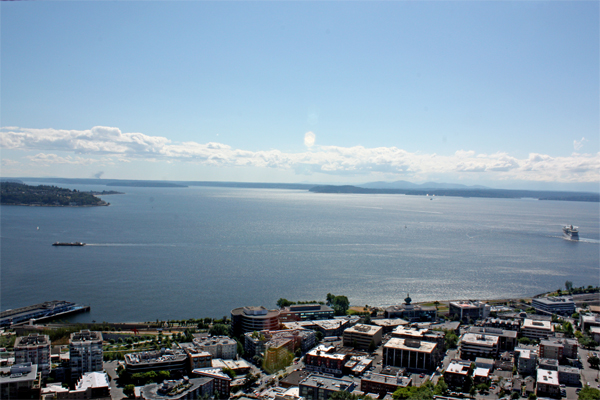 view from the top of the Space Needle